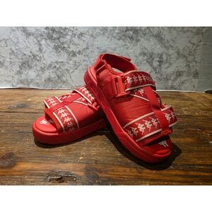 Kappa 222 Banda Mitel 1 Red White Logo Strap Sport Sandals Slides y2.5 - 3